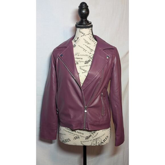 NWT Girls art class Faux Leather Jacket Purple size L - Picture 1 of 14